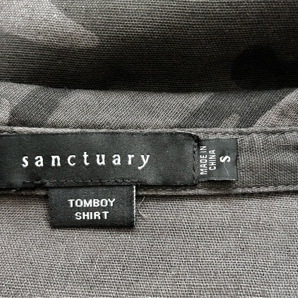 Sanctuary Long Sleeve Camouflage Button-Down Boyfriend Shirt - Picture 3 of 9